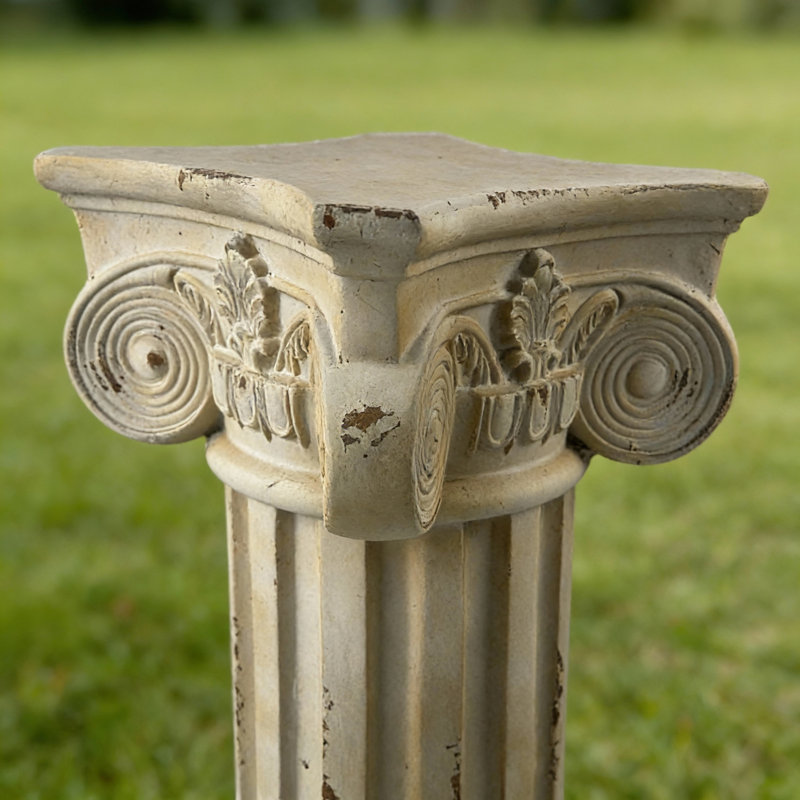 Colonne romaine, colonne grecque, sculpture en oxyde de magnésium, piédestal