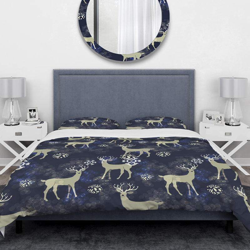 Rustic No Floral Duvet Cover, Queen Duvet Cover + 2 Shams