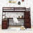 Humira Full Size Wooden Loft Bed With Built-In Desk, Storage Drawers And Shelves-641035114