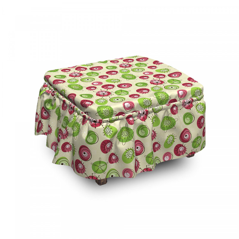 Housse pour repose-pieds floral surrealistic