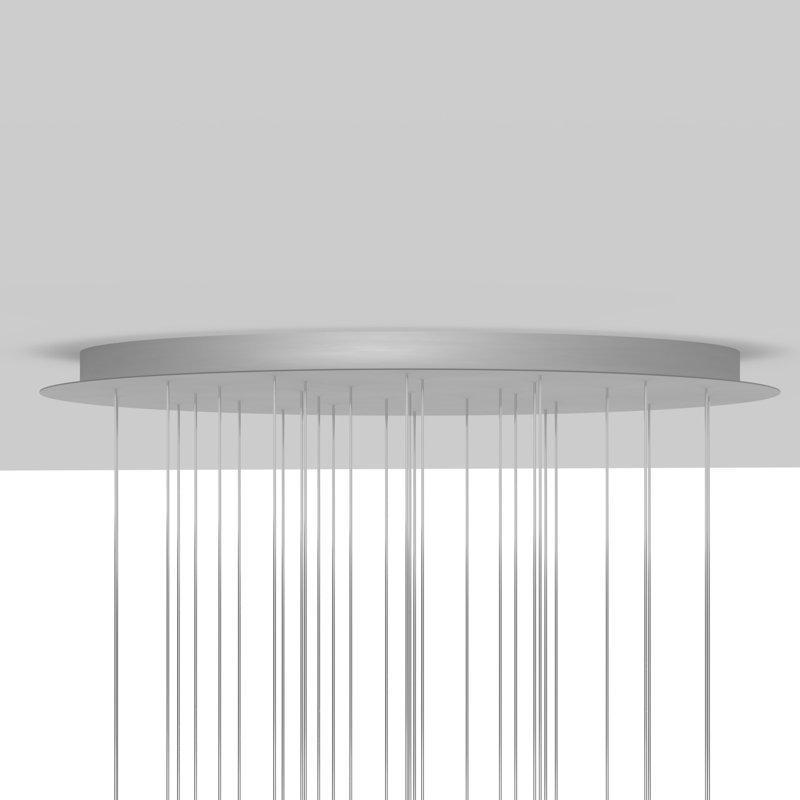 Breeze 22 - Light Pendant, 120" H, Silver