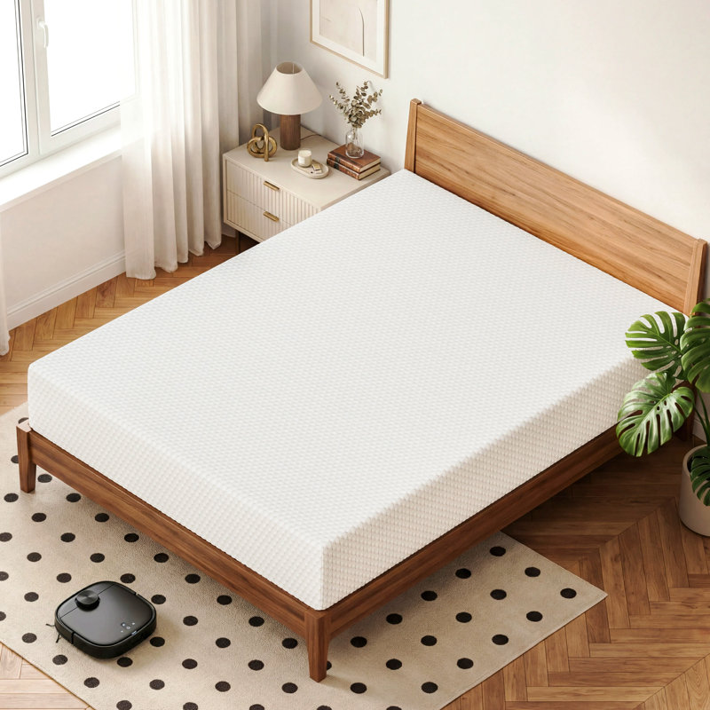 Medium Firm Cooling Gel Memory Foam Mattress in A Box with Removable Cover, 12", Queen