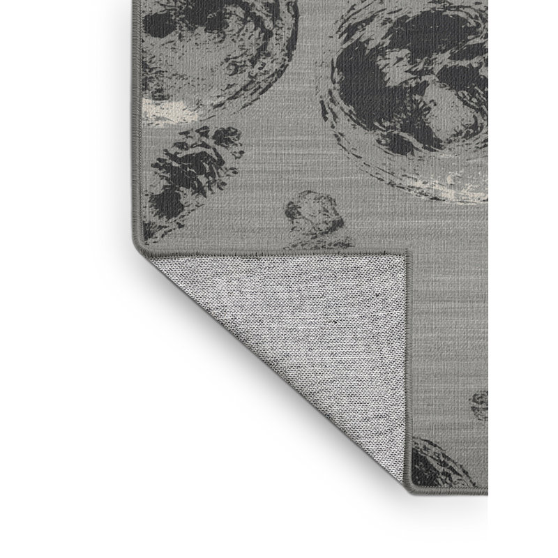 Machine Washable Space Gray Area Rug