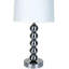 Lampe de table haute 28 po avec abat-jour en lin blanc 28 po