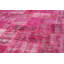Tapis unique en laine noué à la main rose des années 1980 de 7 pi 1 po x 9 pi 10 po Fitchette
