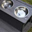 Chenil pour chien gris avec intérieur isolé