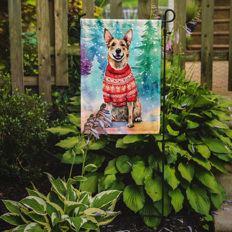 Drapeau de jardin en polyester à 2 faces, H 15,5 po x l 11,25 po