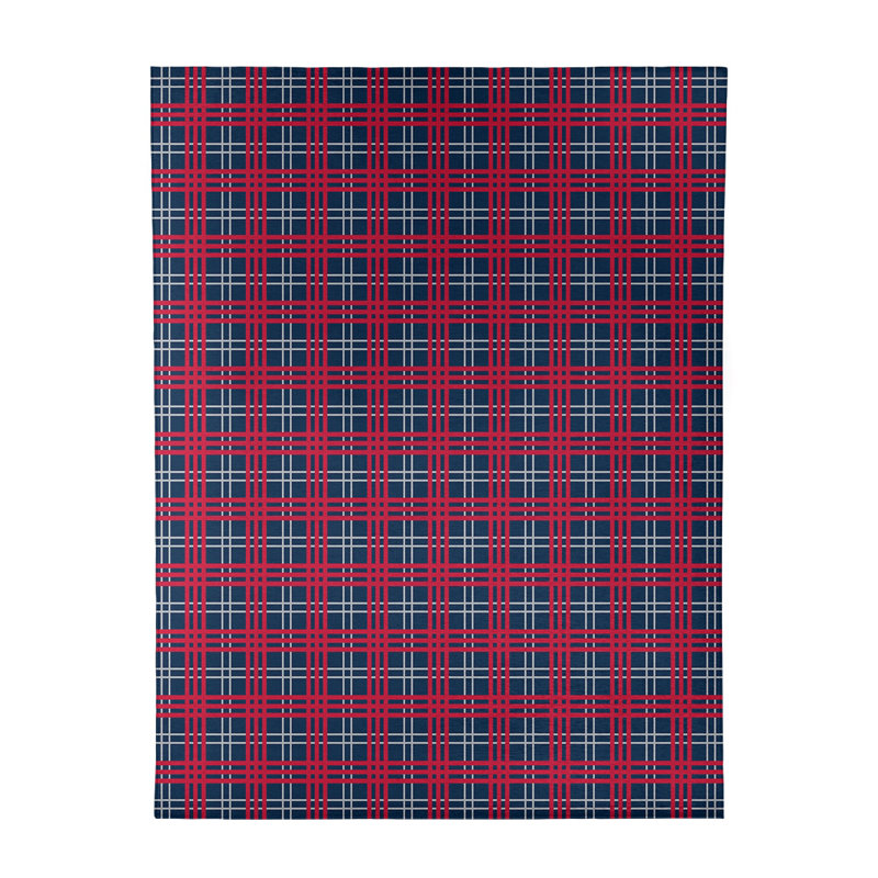 Tapis à carreaux bleu, Rectangle 8 pi x 10 pi