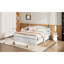 Lit de jour en bois avec couchette, lit de jour extensible avec deux tiroirs de rangement-1315841137