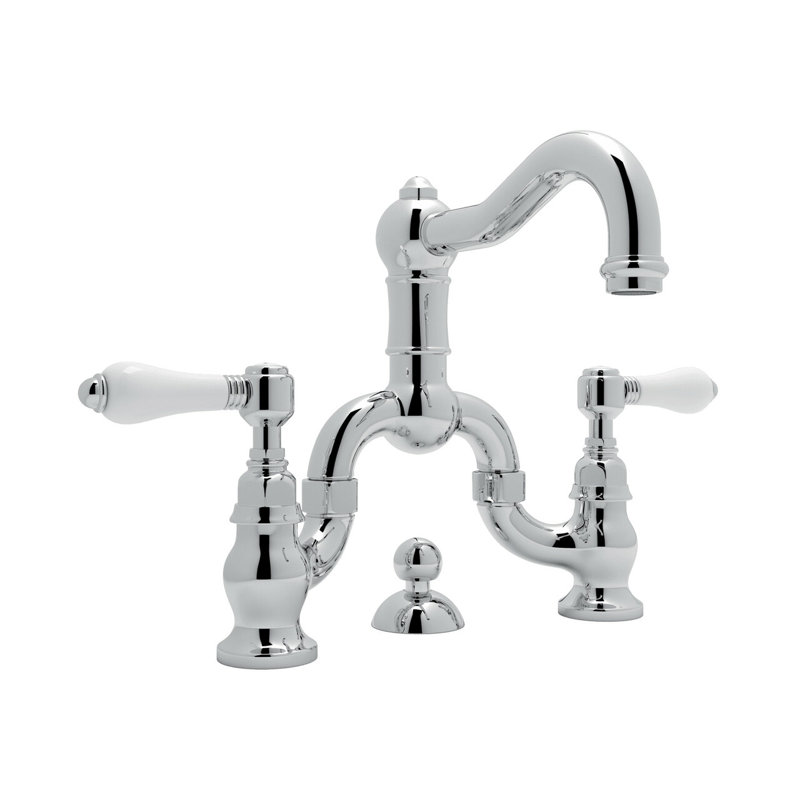Acqui® Bridge Lavatory Faucet, Polished Chrome