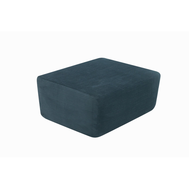 373-001 / Repose-pieds / noir / velours côtelé, Black