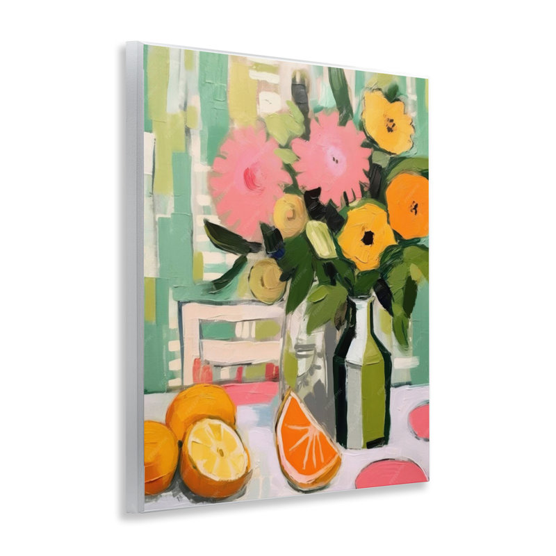  Art mural, "Citrus Slices & Bouquet" par LSR Design Studio
