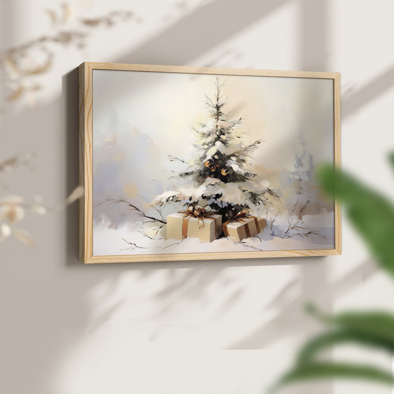 Art de Noël - CMLII - Reproduction encadrée - Restickable, H 11 po x l 14 po, Natural