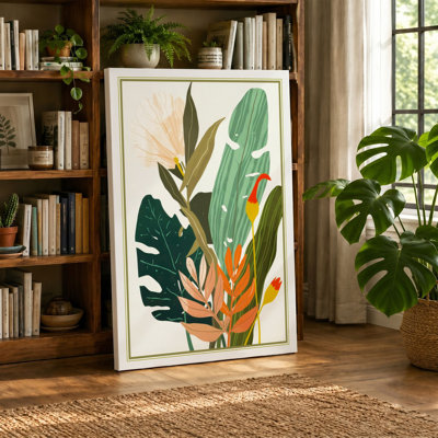 Tropical Bloom Study Botanical - Wrapped Canvas