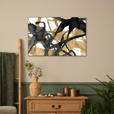 Reproduction d'art sur toile en métal Steemplix - Luxe Gold I par Jennifer Goldberger