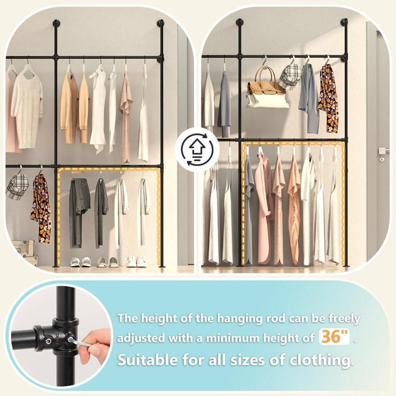 Porte-vêtements à hauteur ajustable