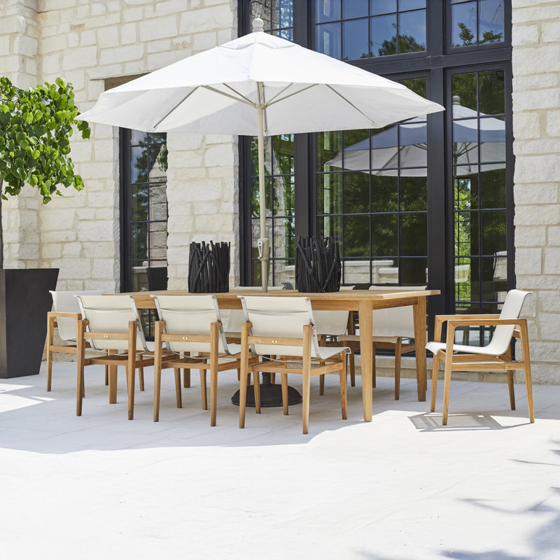 Coast Outdoor Dining Table, Oyster Teak