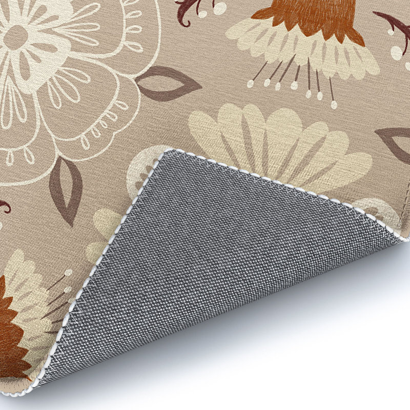 Floral Indoor Rug, Rectangle 5' x 7'
