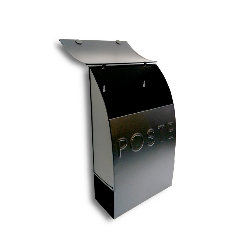 Milano Wall Mounted Mailbox, Black