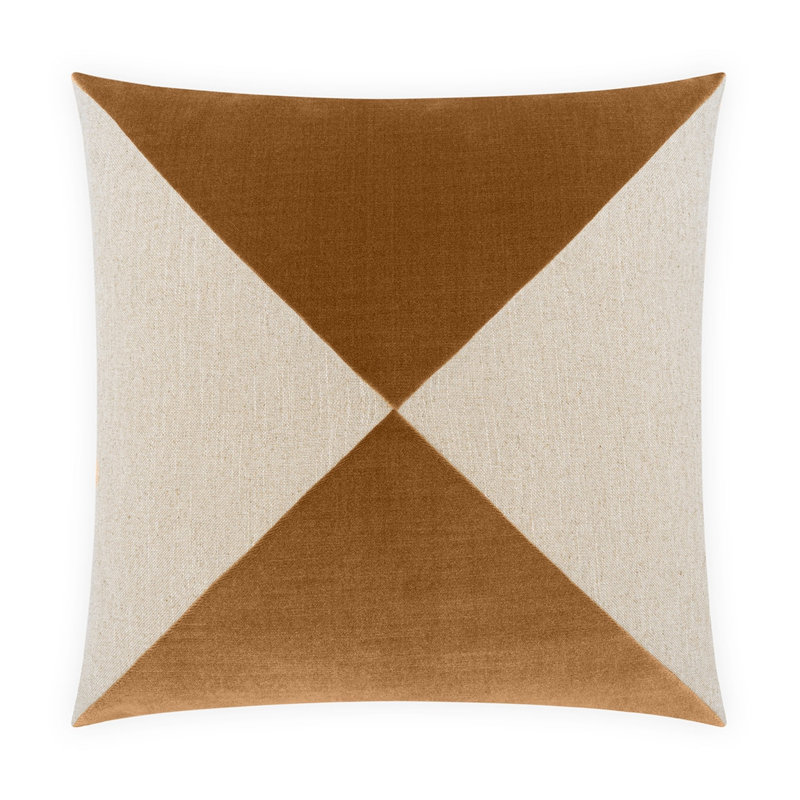 Deveraux Diamond Throw Pillow, Cognac