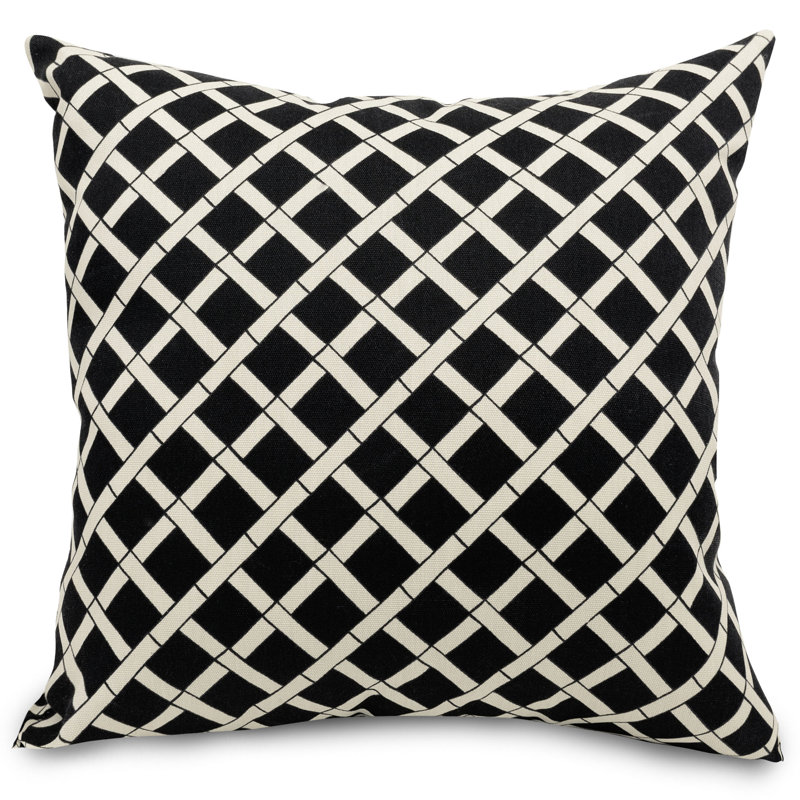 Coussin Bamboo, Noir, H 24 po x l 24 po x P 10 po