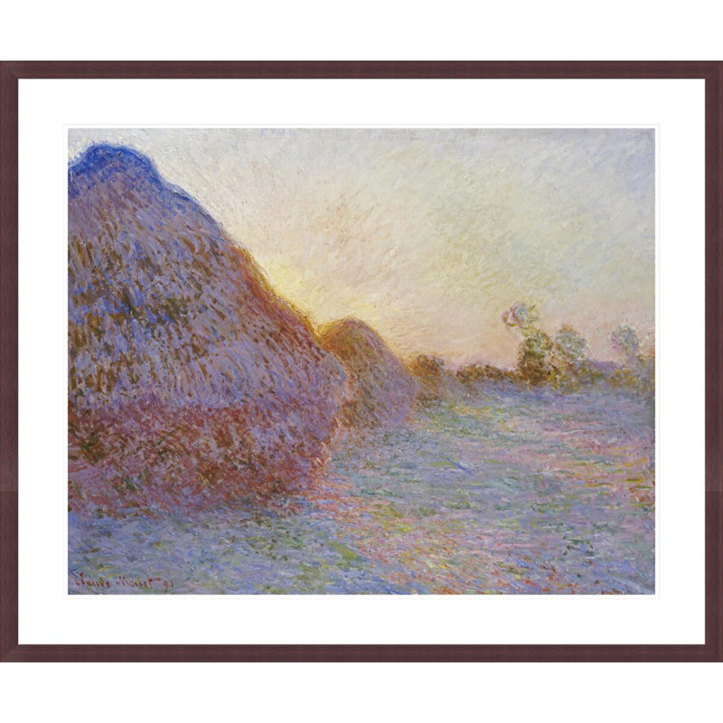 Bottes de foin par Claude Monet, impression giclée encadrée, H 33,5 po x l 40,23 po
