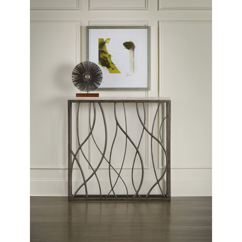 Occasional Stone Top Console Table, 40" H x 40" W x 12" D