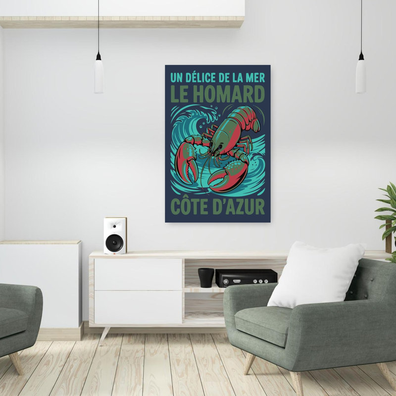 Lobster CAate D'Azur by Andreas Magnusson - Wrapped Canvas Print, 91.44 cm H x 60.96 cm W