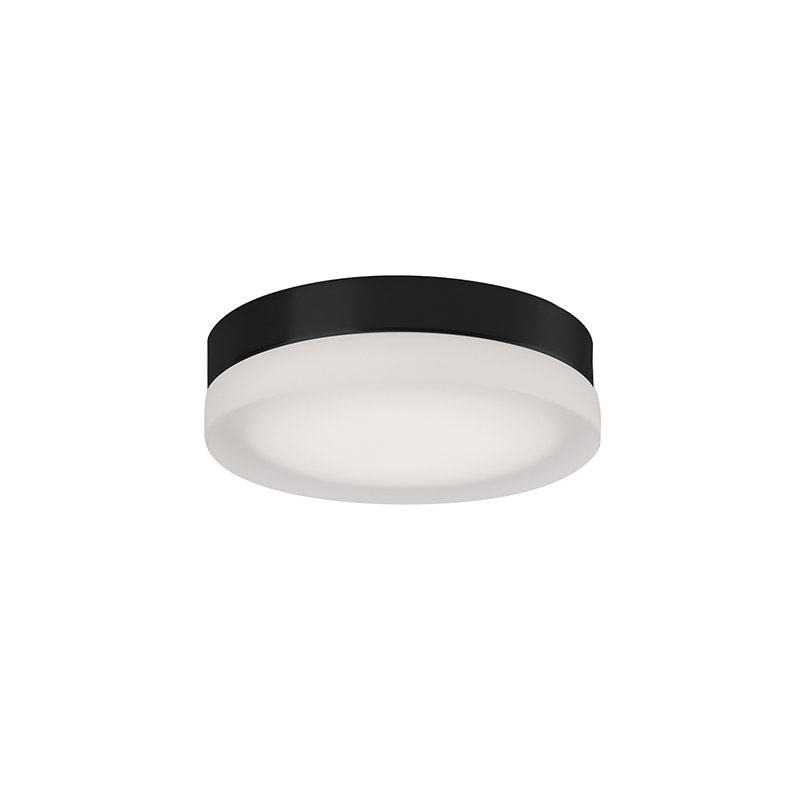 Bedford 1 - Light LED Flush Mount, Black/Frosted