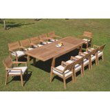 Elisha Outdoor - Piece Teak Dining Set