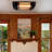 4-Light 17.3" Industrial Black Flush Mount Ceiling Light