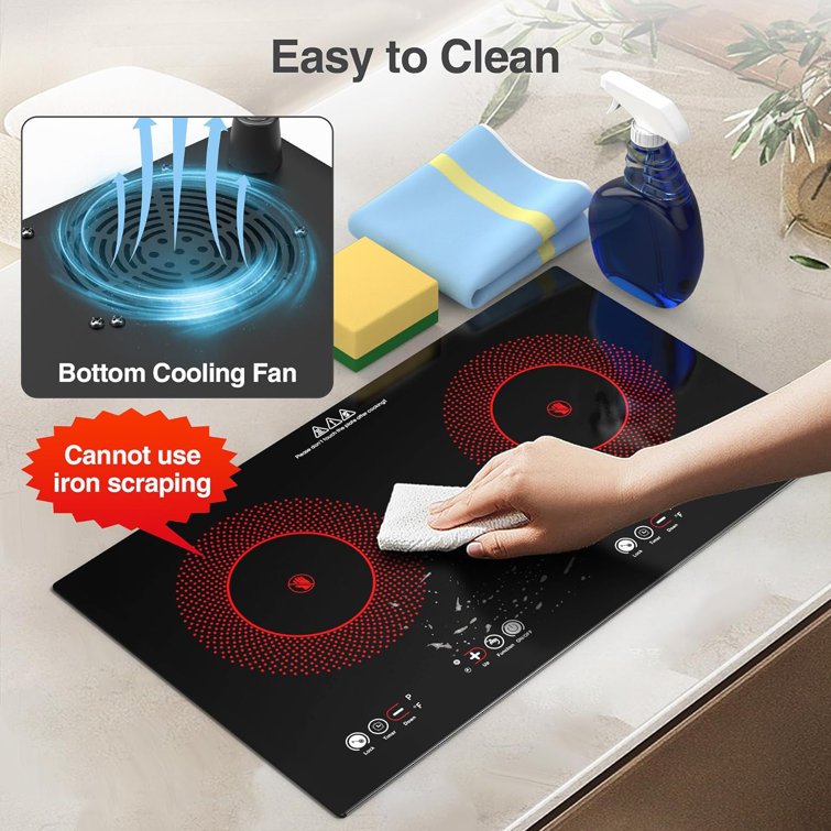 GTKZW Electric Cooktop 2 Burner Touch Screen - Wayfair Canada