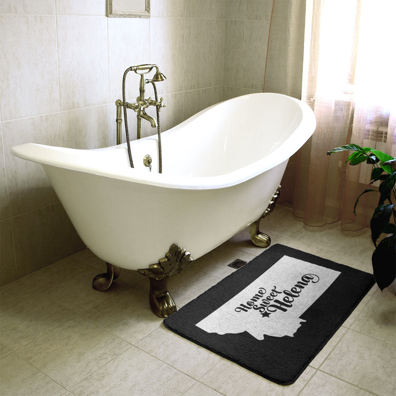 Tapis pour salle de bain hélène montana, l 21 po x L 34 po, Noir
