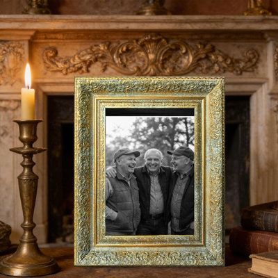 Cadre photo 3 pièces 11 "x 14" doré antique pour décoration murale