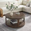 Ensemble de 3 tables basses rondes traditionnelles en bois-723441658