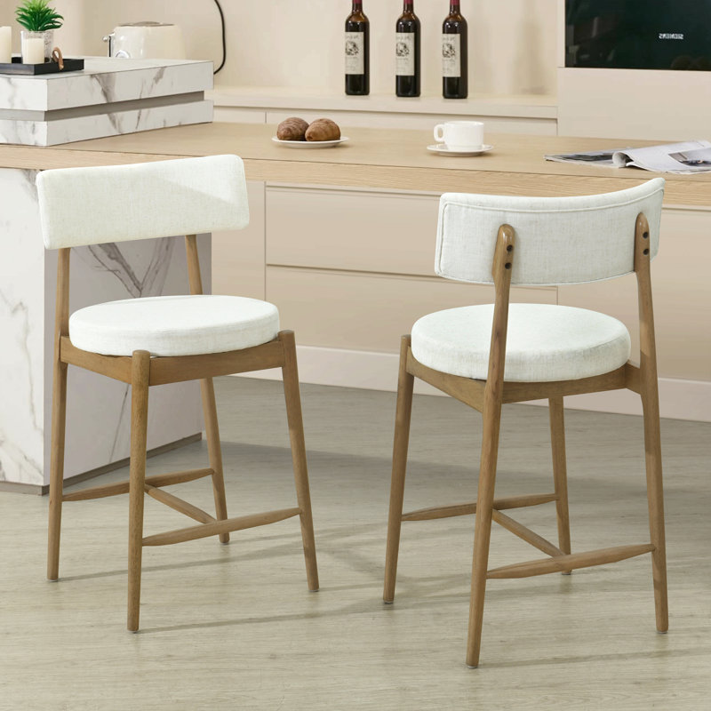 Ensemble de 2 tabourets de comptoir Mid-Century modernes