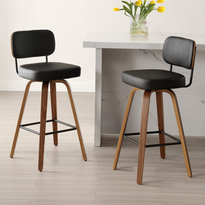 Logreira Swivel Upholstered Counter & Bar Height Stool