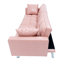 Causeuse en cuir de polyuréthane de 76,4 po rose