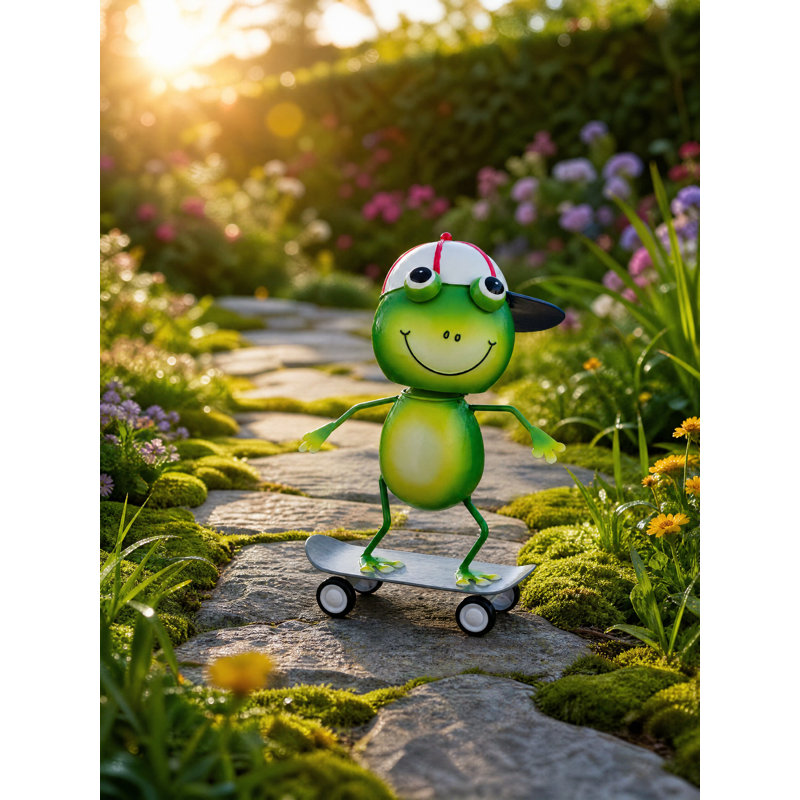 Weather Resistant Metal Garden Statue, Frog