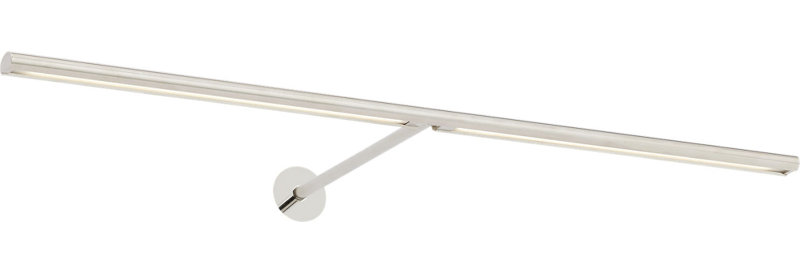 Plural Dome Picture Light, 0.5" H x 24" W x 8.9" D, Polished Nickel, 17.4