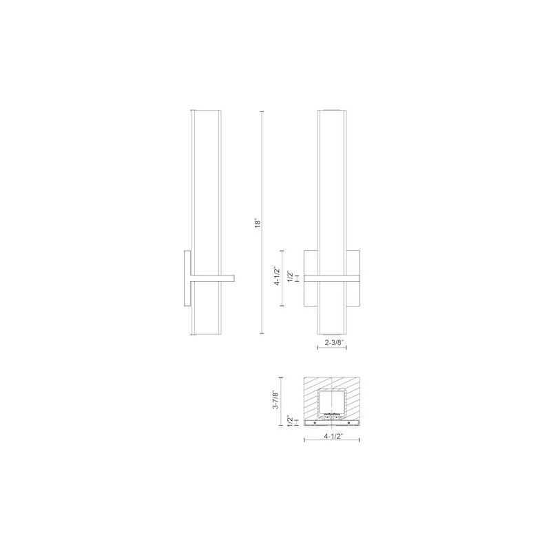 Nepal 1 - Light LED Wallchiere, Chrome