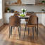 47cm H Upholstered Full Back Side Chair in Brown