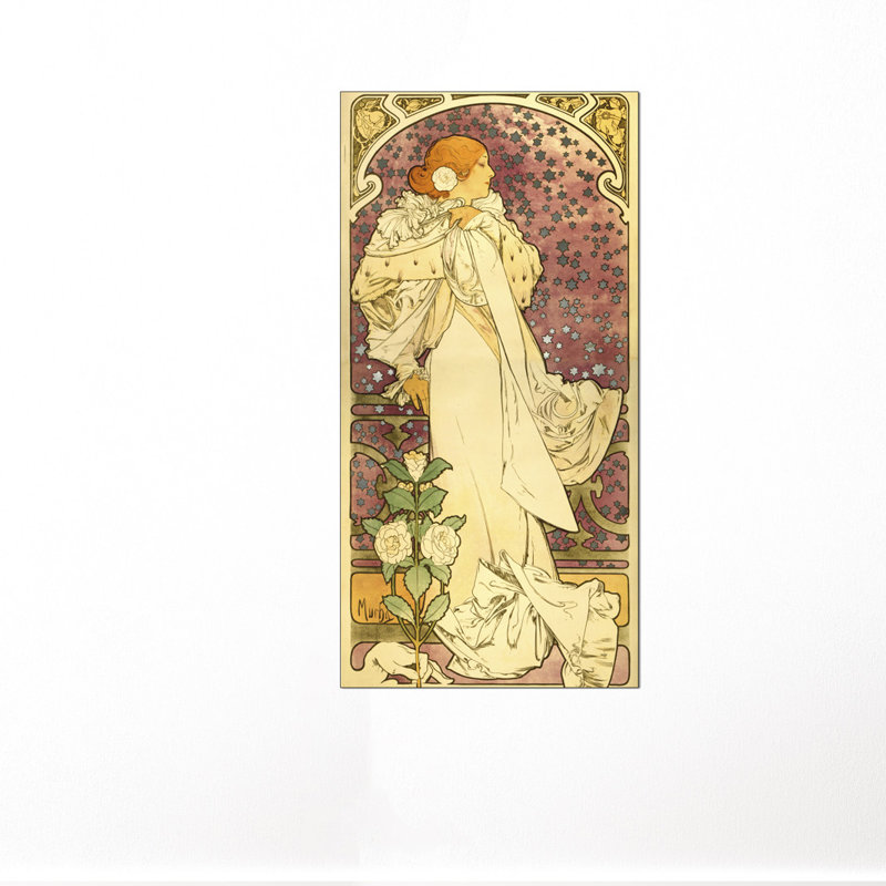 La Dame Aux Camelias by Mucha Alphonse - Wrapped Canvas Print, 142cm H x 70cm W x 1.8cm D
