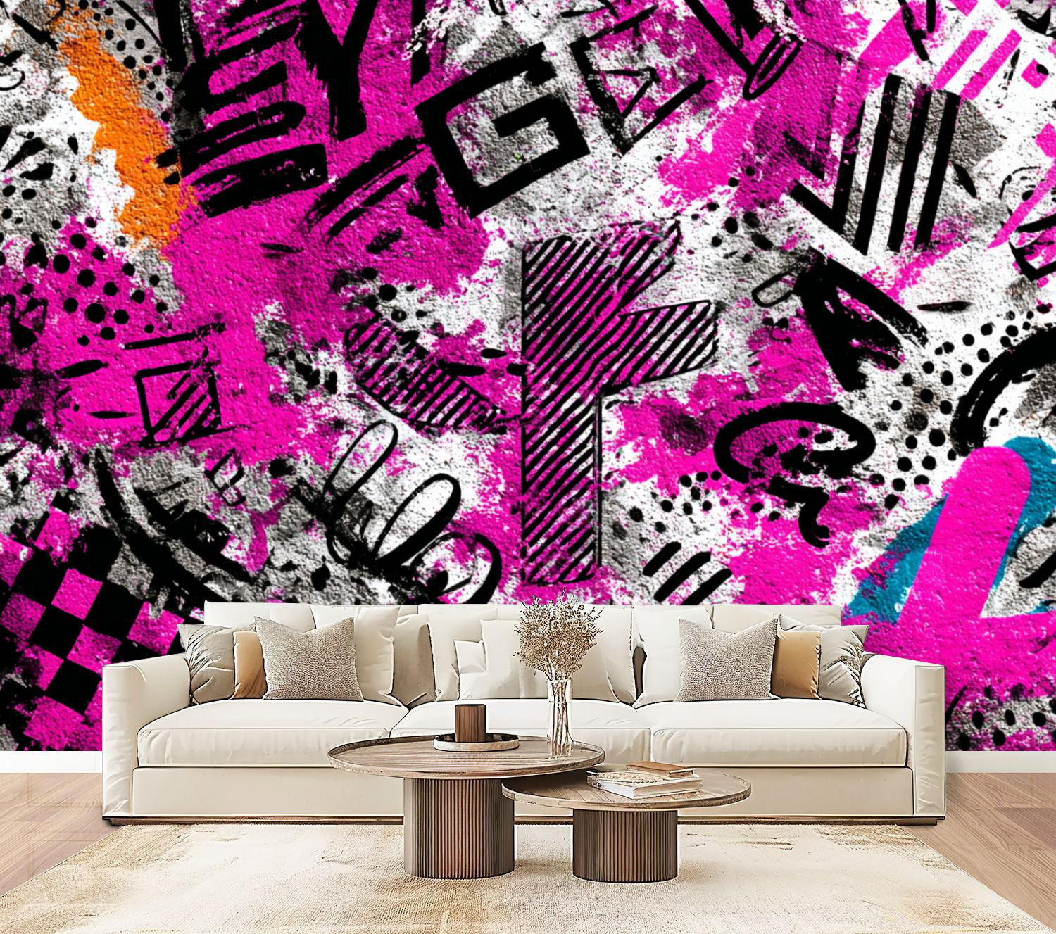 Red Barrel Studio Peel and Stick Wallpaper Abstract chaotic urban ...