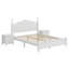 Lit plateforme en bois et deux tables de chevet-432368261-432368262