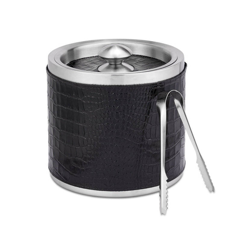 Stainless Steel Ice Bucket, Black