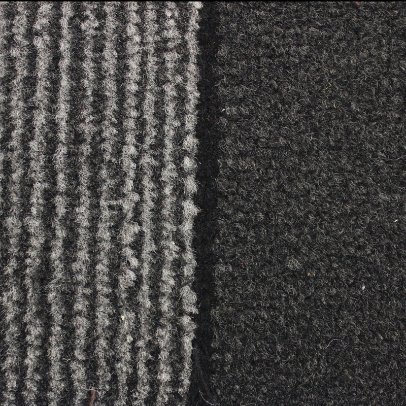 Miracle Non-Slip Striped Indoor Doormat, Charcoal, 0.65cm H x 40cm W x 60cm L