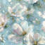 Papier peint floral abstrait mural bleu