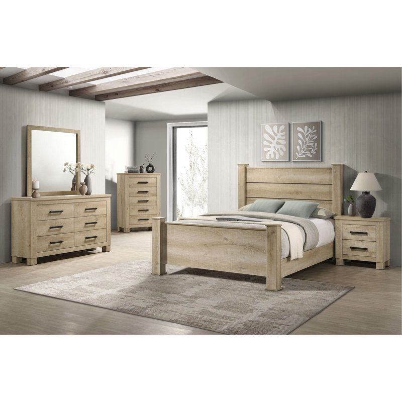 Sansome Weathered Oak 55-inch Eastern King Panel Bed