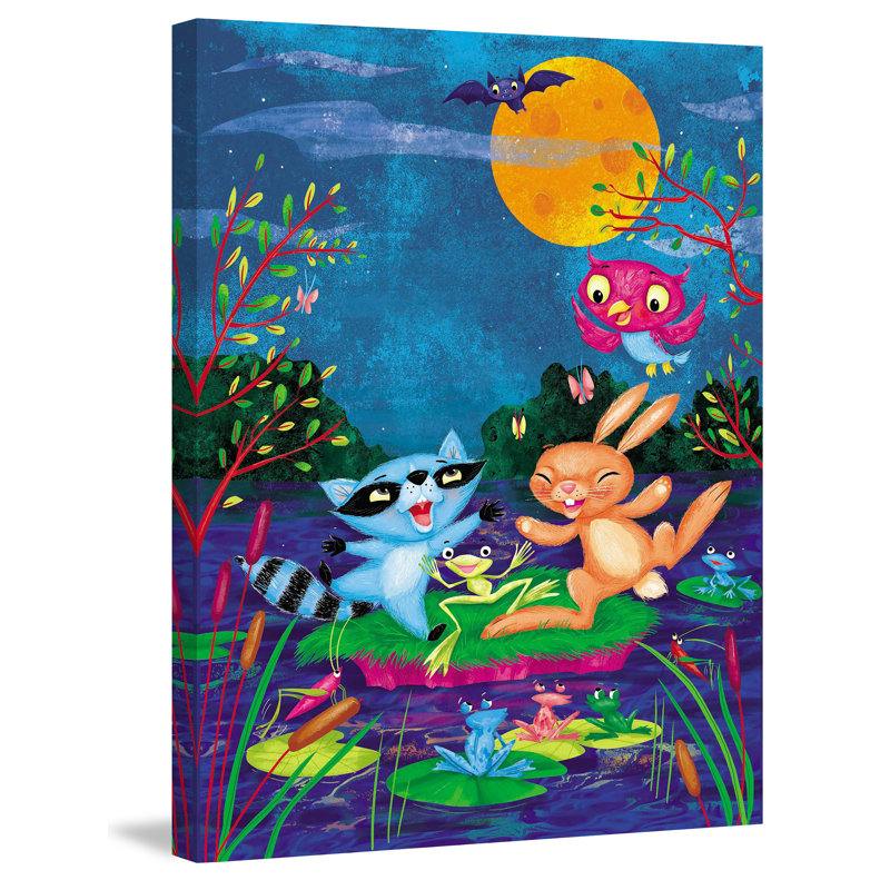 «Pond Friends», reproduction sur toile tendue, H 39 po x l 30 po